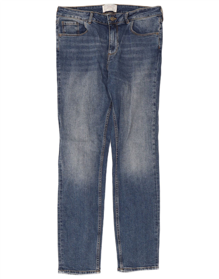 Fat Face Blugi subțiri pentru femei UK 12 Medium W32 L30 Blue Bumbac
