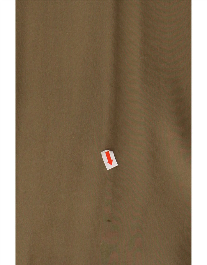 DELBA Womens Oversized Shift Dress IT 42 Medium Khaki Silk