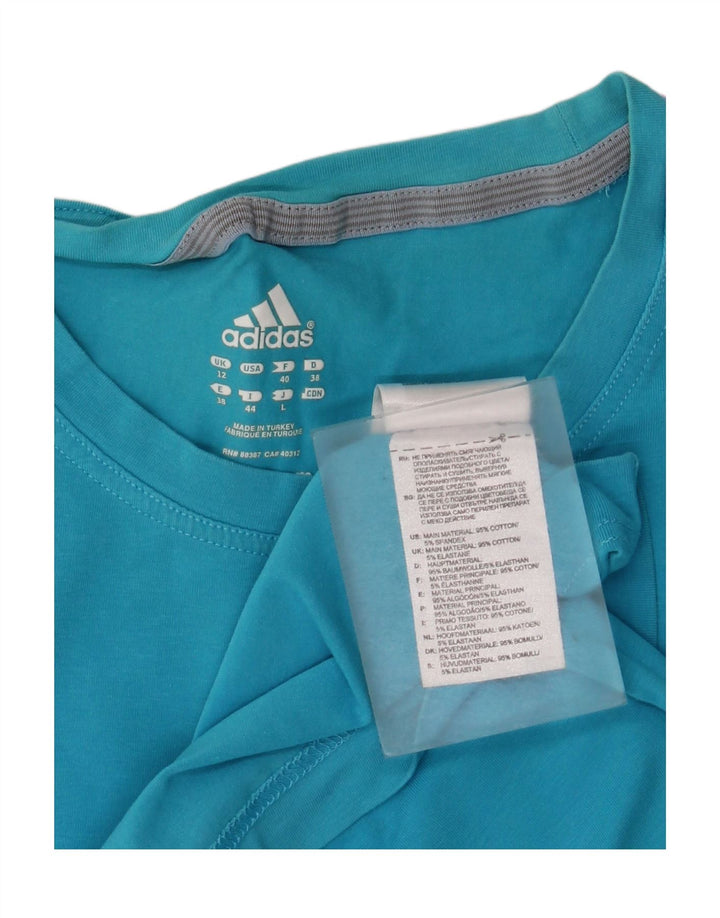 Tricou Adidas pentru femei Top UK 12 Medium Blue Bumbac