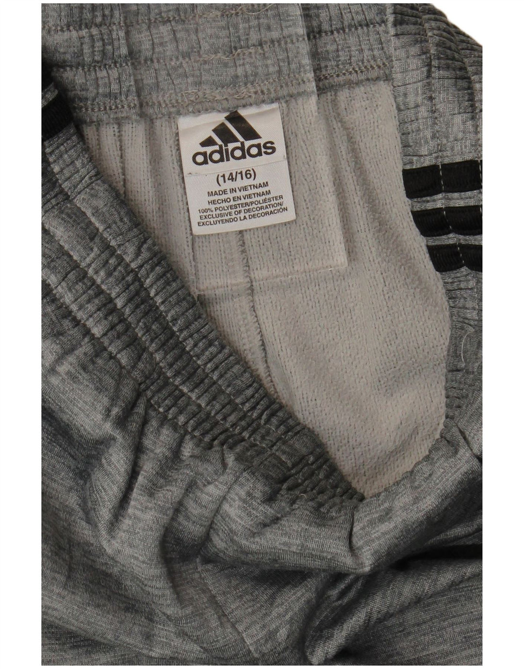 Pantaloni de trening ADIDAS pentru băieți 14-15 ani poliester cu pături gri