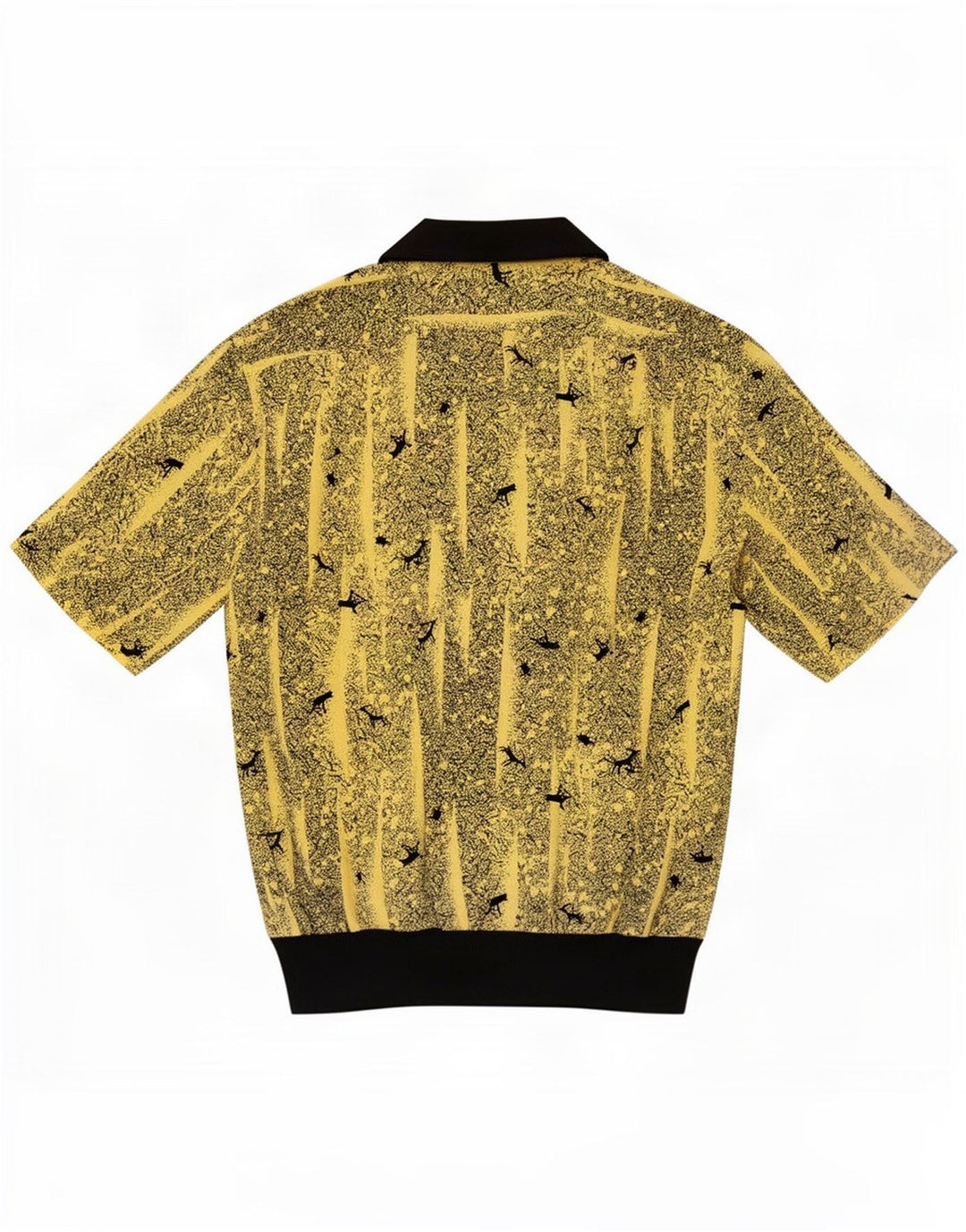 Camasa pulover oversize cu model abstract pentru femei Desiree UK 14 mare galben