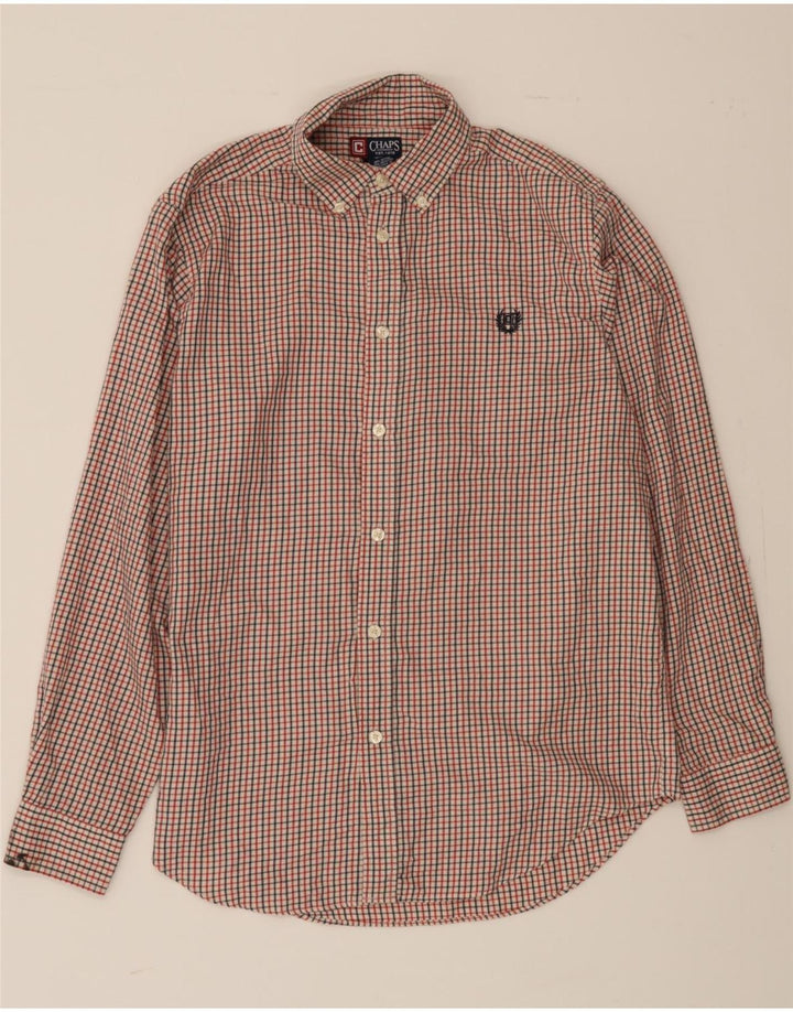 CHAPS Boys Shirt 15-16 Years XL Red Check Cotton Vintage Chaps and Second-Hand Chaps from Messina Hembry 