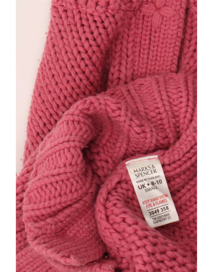 Pulover cardigan pentru femei Marks & Spencer, cu ajustare normală, UK 8/10, roz mic