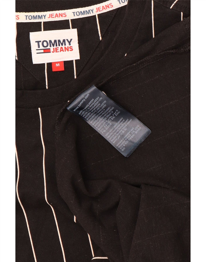 Tricou grafic Tommy Hilfiger pentru bărbați Top mediu din bumbac cu dungi negre