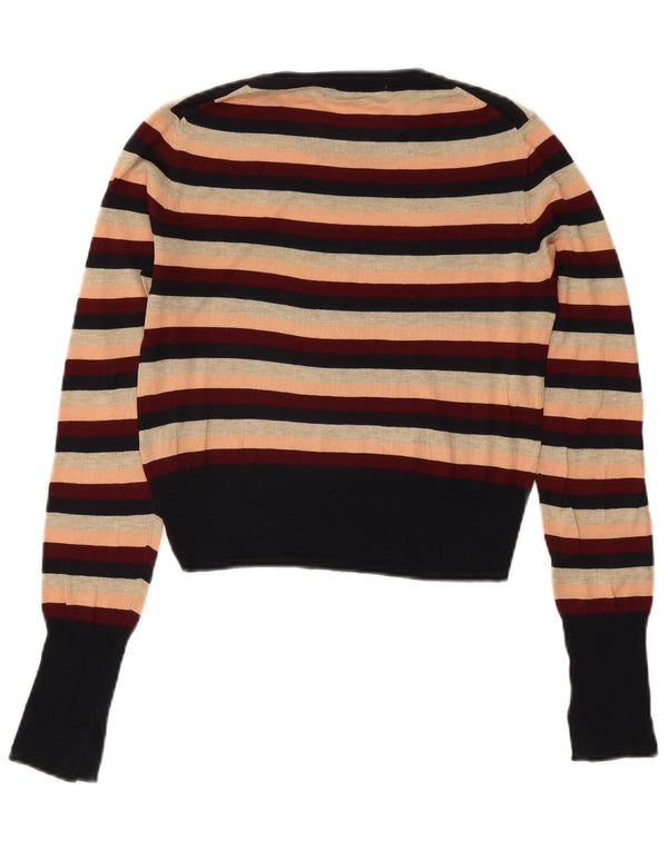 Pulover pentru damă Zara Crop Crew Gate UK 10, mic, multicolor, cu dungi