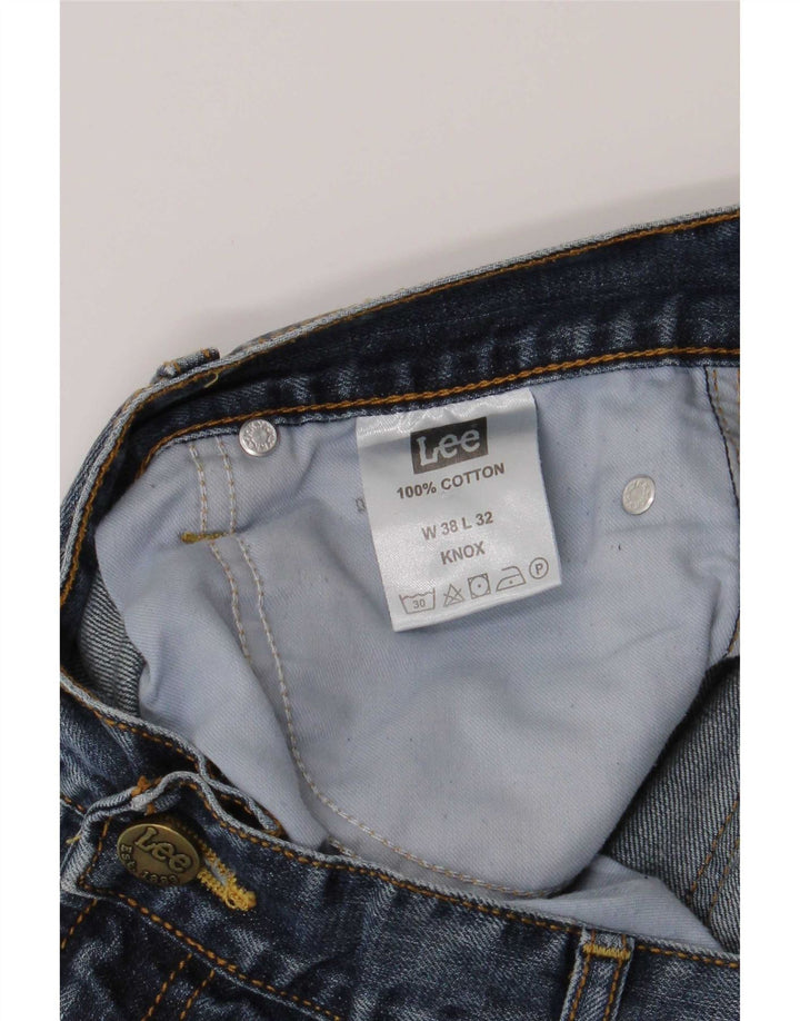 Blugi Lee Bărbați Knox Distressed Straight W38 L32 Bumbac albastru