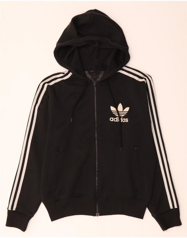 Pulover Adidas pentru femei cu fermoar, UK 16, poliester negru mare