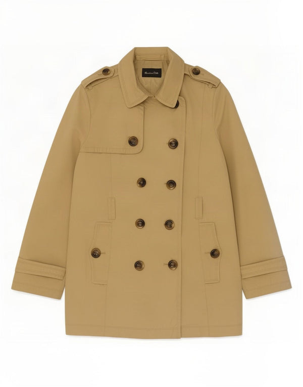 Trenci pentru femei Massimo Dutti UK 14 mare, bej, bumbac