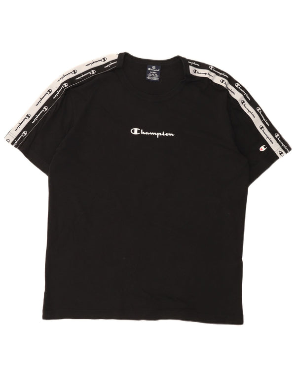 Tricou grafic pentru bărbați Champion Top mare, negru, sport din bumbac