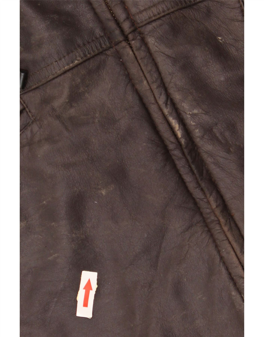 Jachetă de piele vintage pentru bărbați UK 40, maro, piele mare