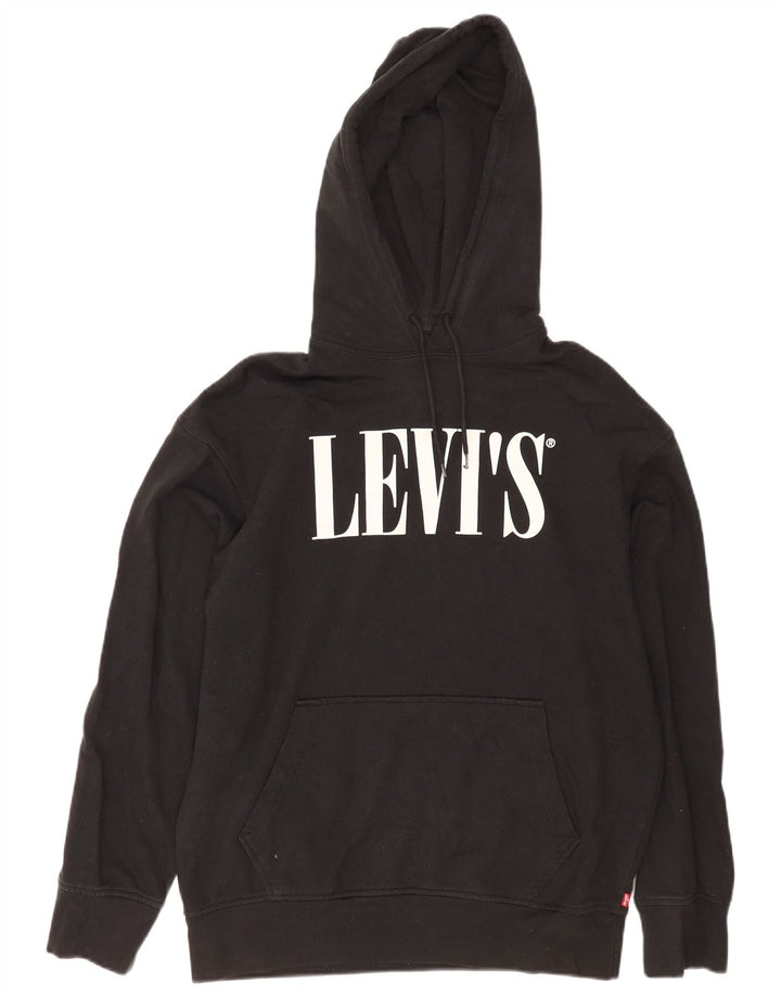 Pulover Levi's pentru bărbați, cu formă relaxată, din bumbac mediu negru