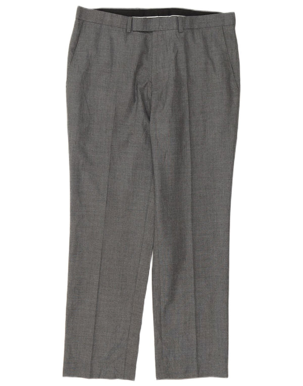 Marks & Spencer Pantaloni drepți pentru bărbați L34 L29 Poliester gri