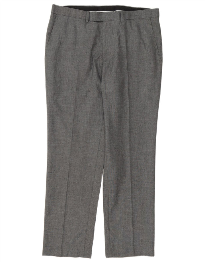 Marks & Spencer Pantaloni drepți pentru bărbați L34 L29 Poliester gri