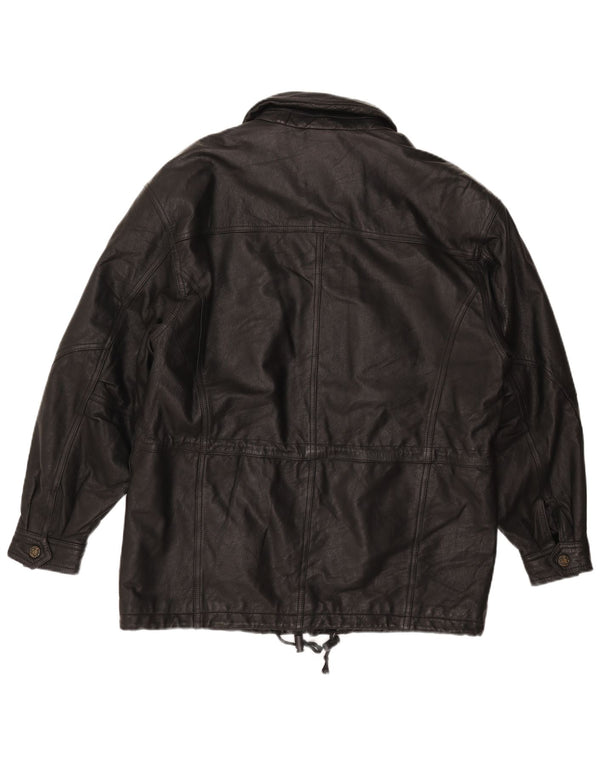 Jachetă de piele pentru bărbați DON CAMILLO IT 48 Medium Black Leather