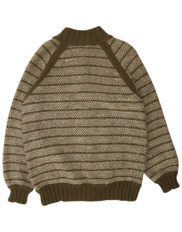 Cardigan pentru bărbați Missoni Lână cu dungi kaki mediu