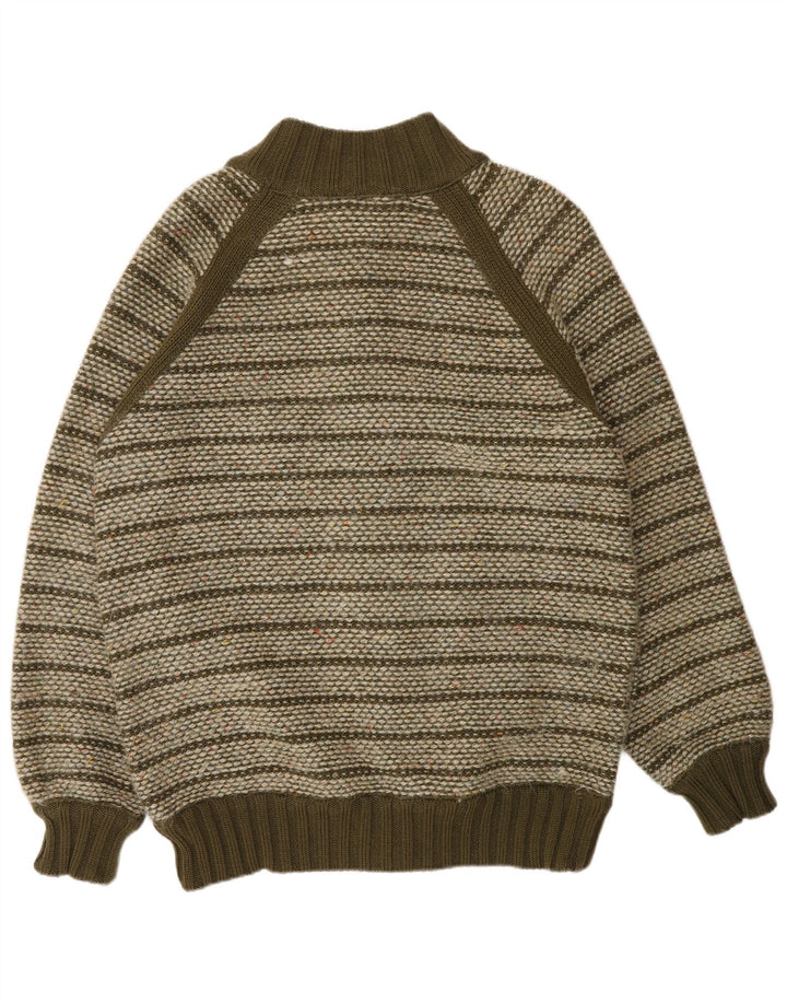 Cardigan pentru bărbați Missoni Lână cu dungi kaki mediu