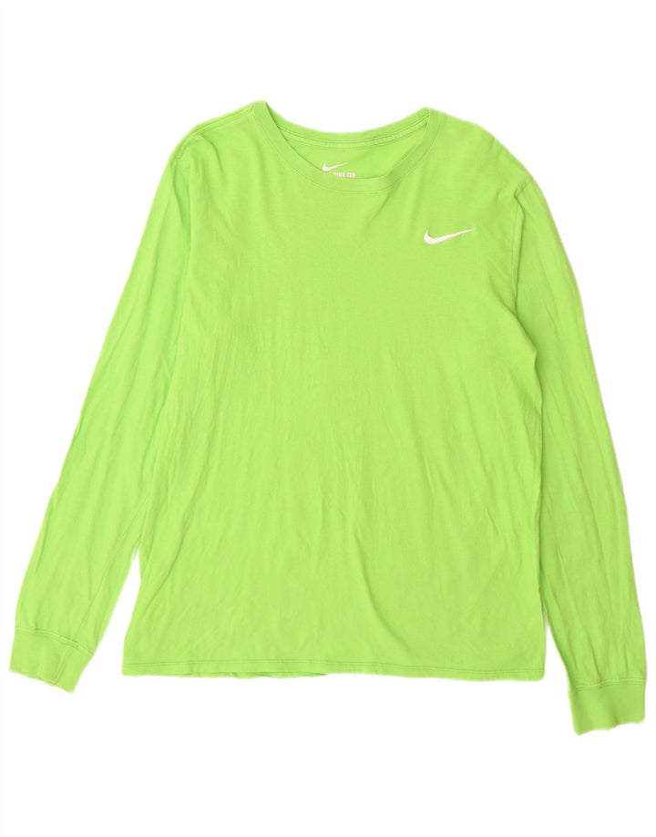 Tricou cu croi atletic NIKE pentru bărbați, top din bumbac verde mediu