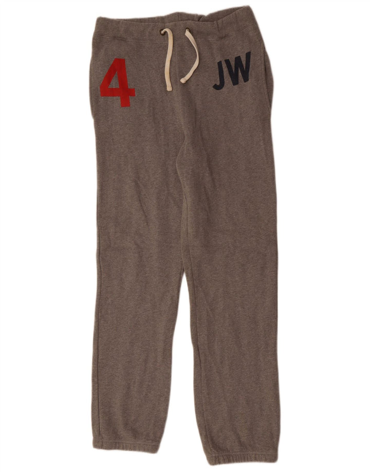 JACK WILLS Pantaloni de trening grafic pentru bărbați Pantaloni de jogging Bumbac gri mic
