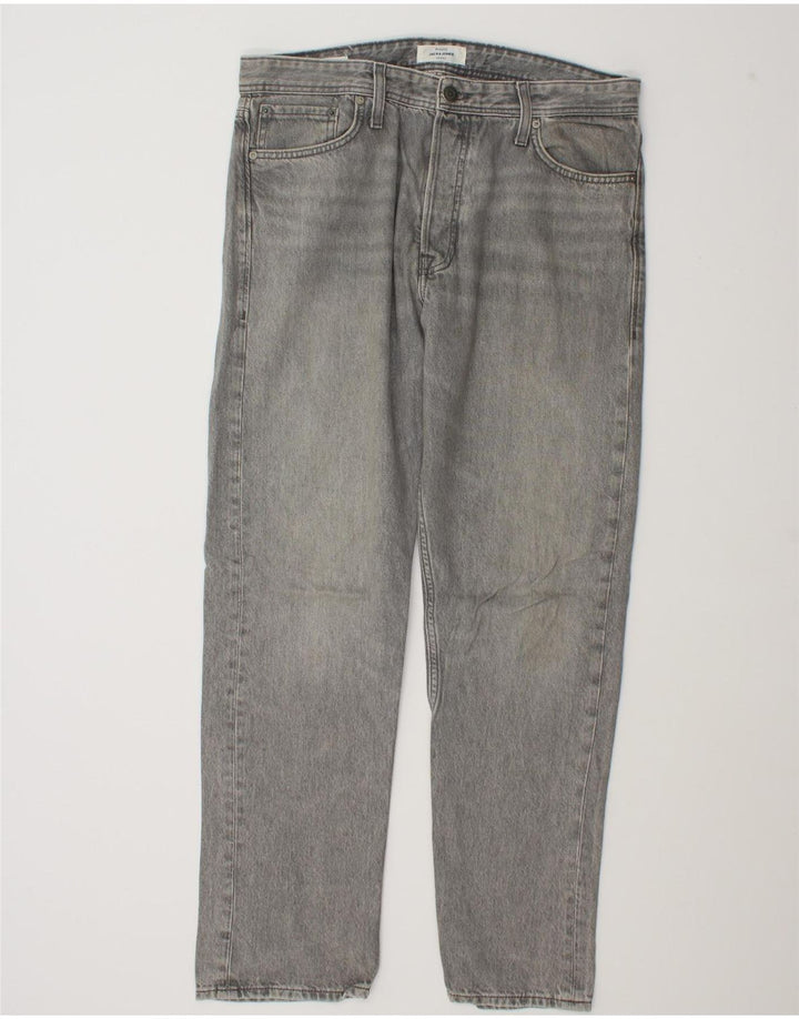 Blugi Jack & Jones GLENN Slim pentru bărbați W32 L32 bumbac gri