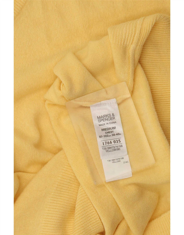 Pulover pentru bărbați Marks & Spencer, cu decolteu în V, galben mediu acrilic