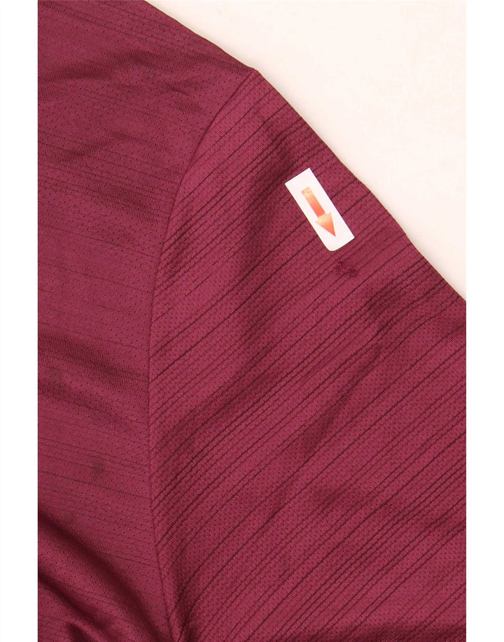 Tricou pentru bărbați Nike Dri Fit Top mare din poliester cu dungi bordeaux