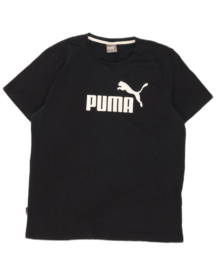 Tricou grafic Puma pentru bărbați Top mare din bumbac negru