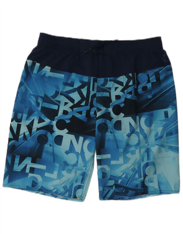 Pantaloni scurți de înot cu grafic pentru băieți Adidas 15-16 ani poliester albastru