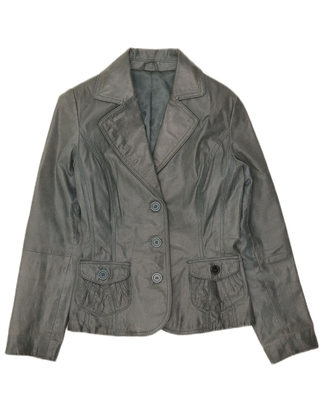 Blazer Vintage pentru femei cu 3 nasturi, UK 10, gri mic