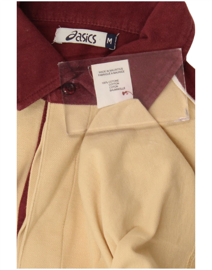 Tricou polo Asics pentru bărbați, bumbac color-bloc, bej mediu