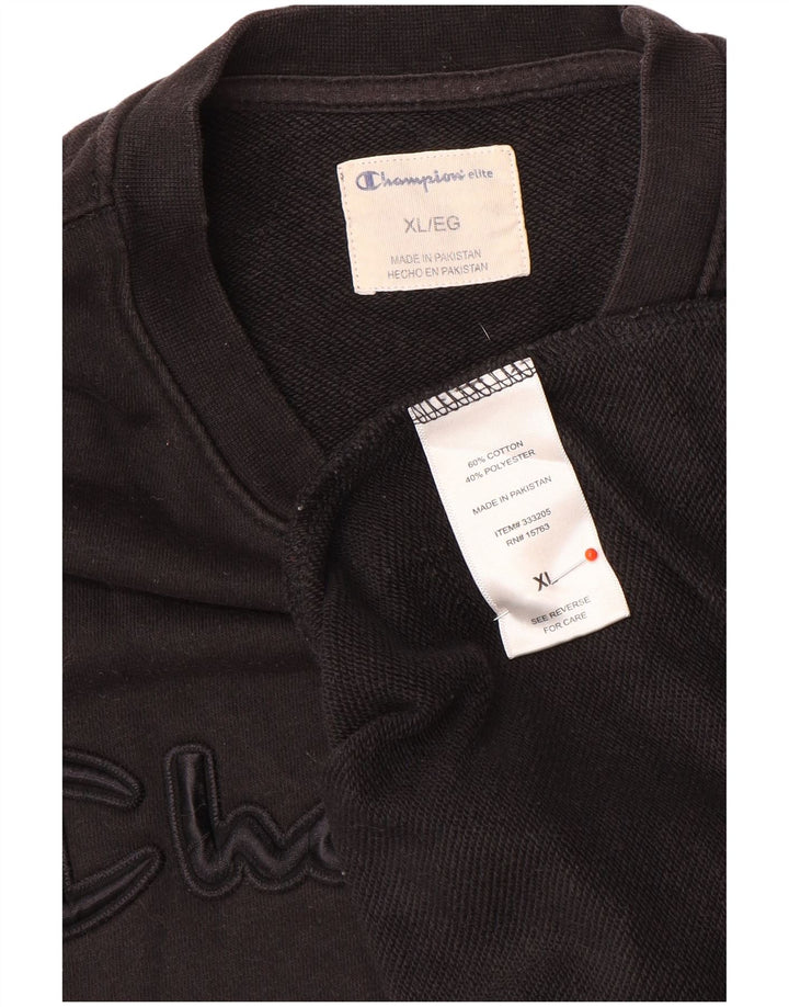 Pulover grafic pentru bărbați Champion XL, bumbac negru