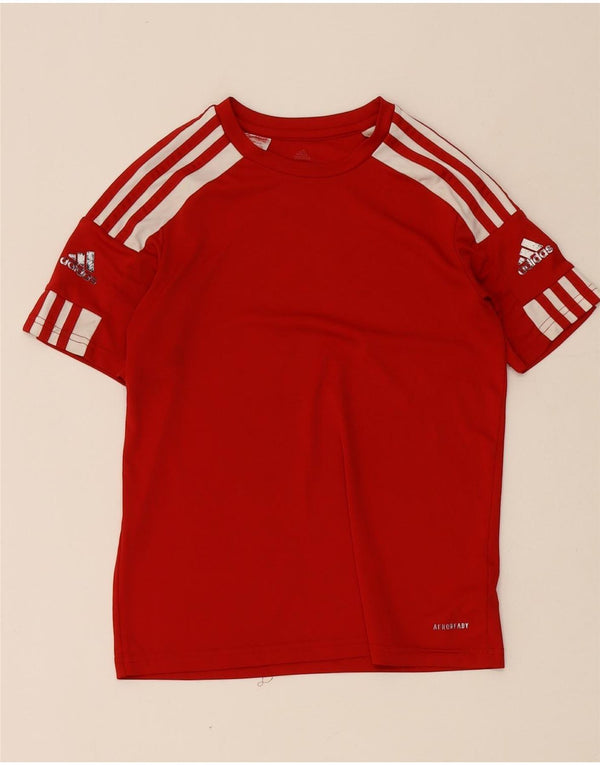 Tricou cu grafic Aeroready Adidas pentru băieți Top 11-12 ani roșu colorblock