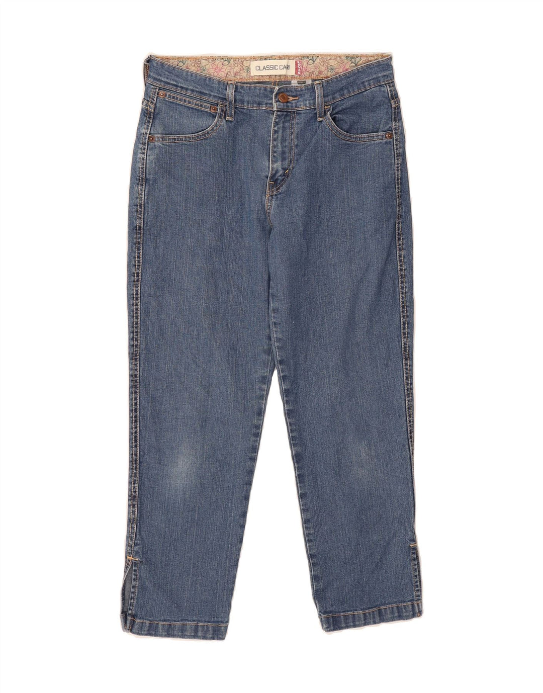 LEVI'S Womens Classic Fit Capri Jeans US 8 Medium W30 L25 Blue Cotton Vintage Levi's and Second-Hand Levi's from Messina Hembry 