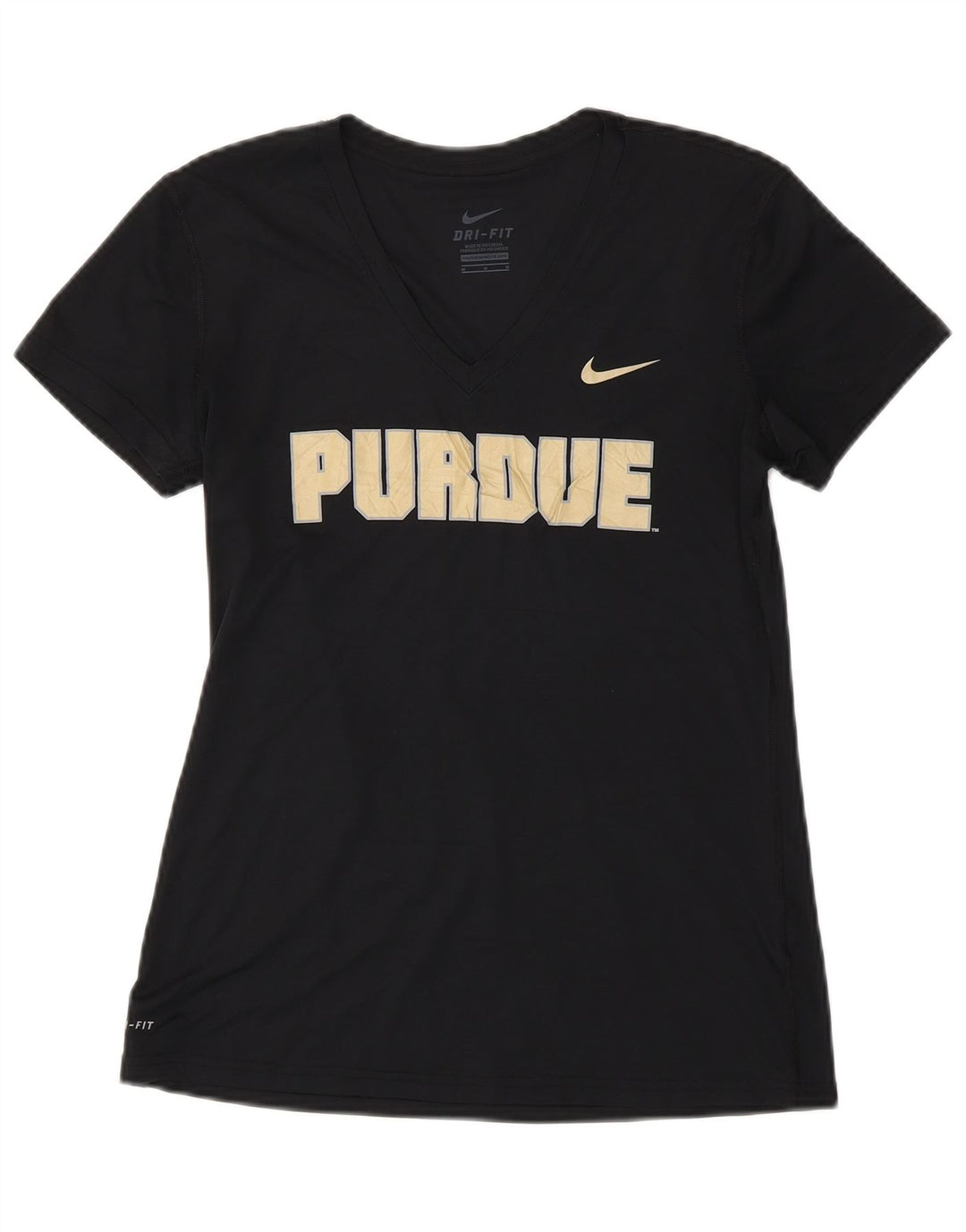 Tricou cu grafică NIKE Purdue pentru femei UK 12 Medium Black