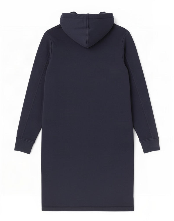 Rochie pentru femei Marks & Spencer cu mânecă lungă cu glugă, UK 8, Bumbac, albastru bleumarin