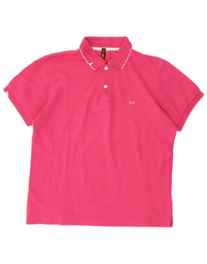 Sun68 Tricou Polo pentru bărbați Bumbac roz mic