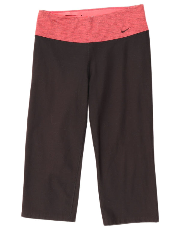 Leggings Nike Dri Fit Capri pentru femei UK 14 Medium Black Colorblock