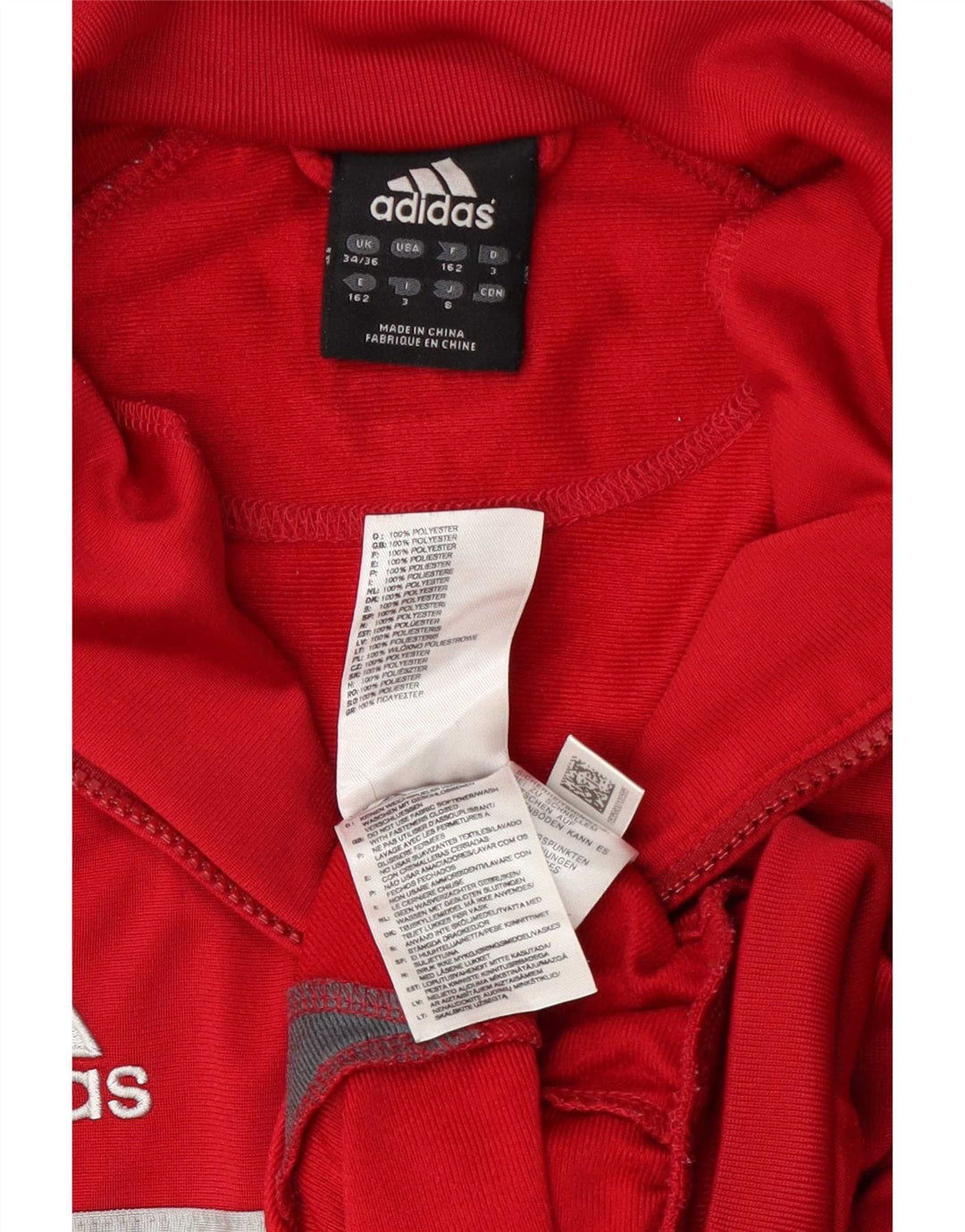 Jachetă de trening pentru bărbați Adidas UK 34/36 Poliester Colorblock Roșu Mic