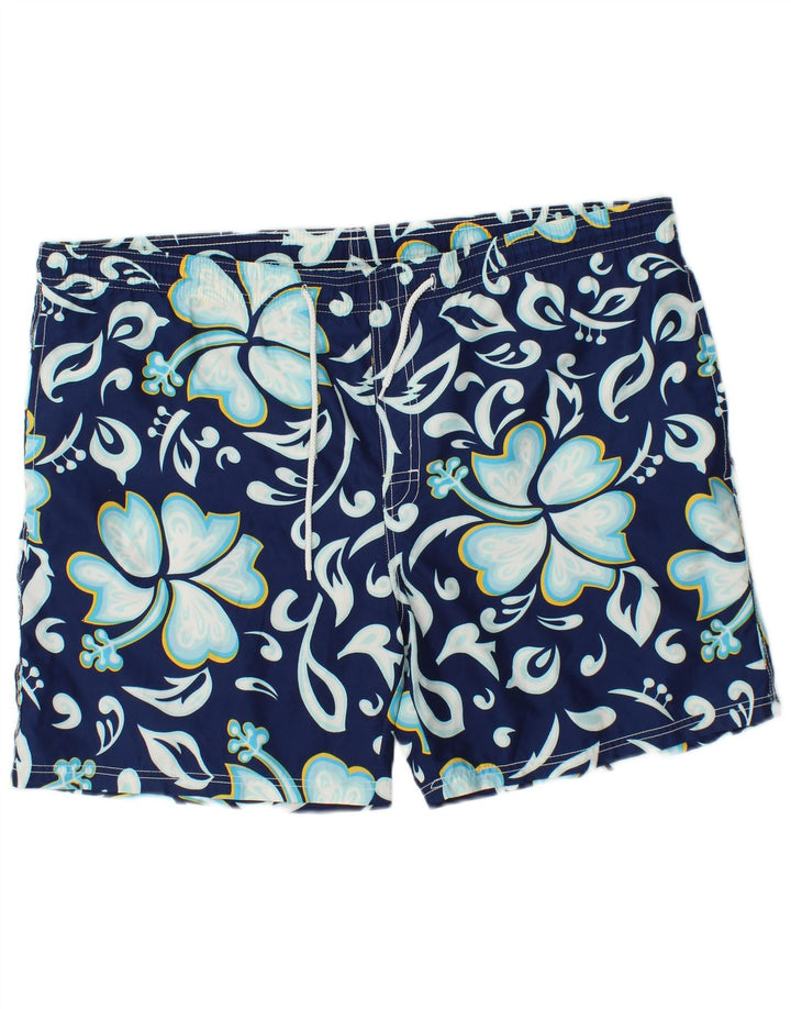 Pantaloni scurți de înot FILA pentru bărbați IT 52 XL Bumbac Floral Albastru Marin