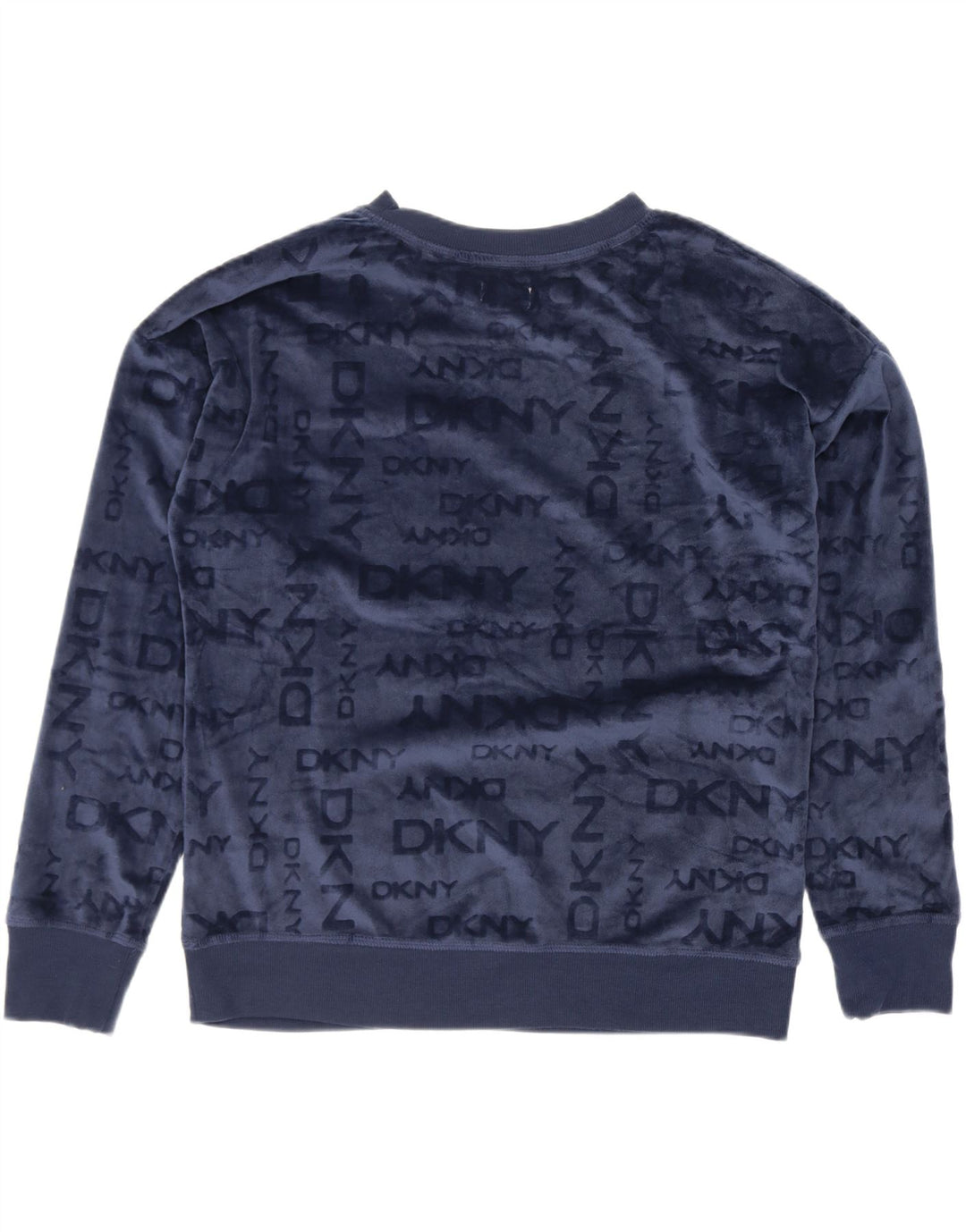 Dkny Pulover cu grafic supradimensionat pentru femei UK 10 Small Bleumarin