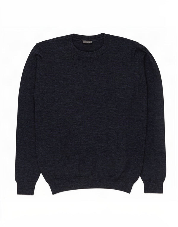 Pulover pentru bărbați M&Co, cu gât crew, XL, bumbac bleumarin