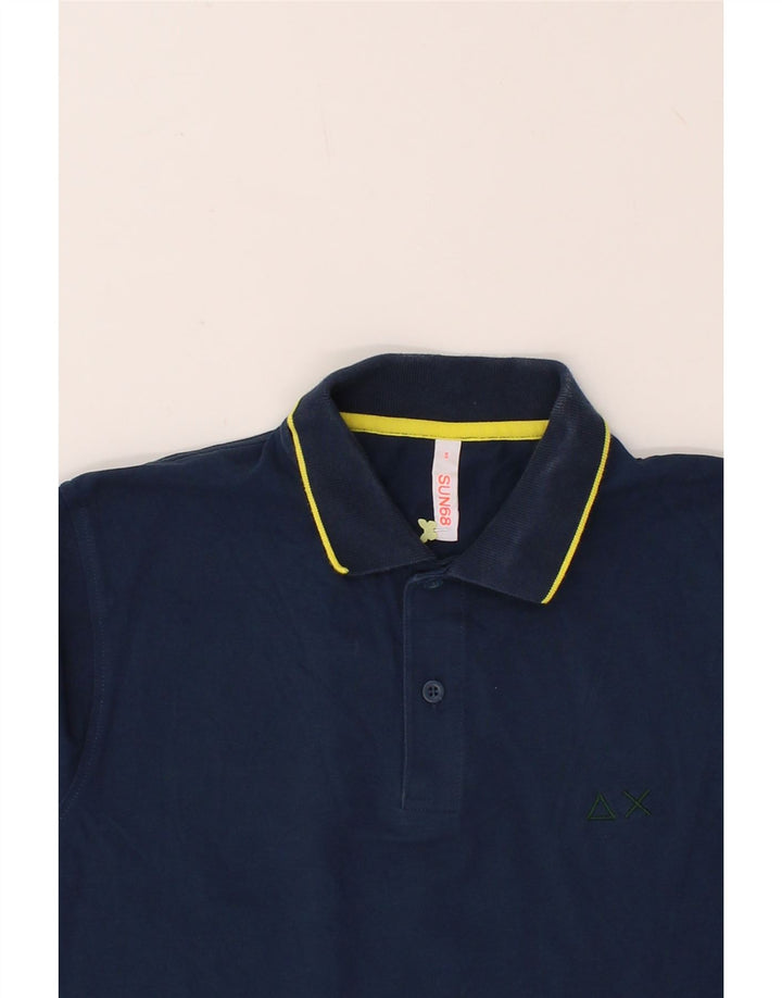 SUN68 Mens Polo Shirt Small Navy Blue Cotton Vintage Sun68 and Second-Hand Sun68 from Messina Hembry 