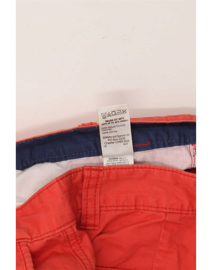 Pantaloni scurți cargo pentru bărbați Marks & Spencer W32, bumbac roșu mediu