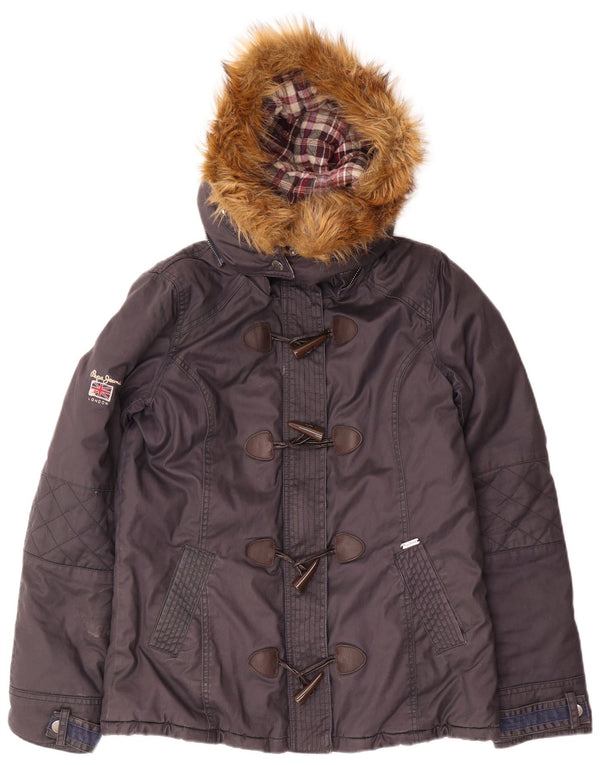 Jachetă căptușită cu glugă pentru femei PEPE Jeans UK 14 Medium bleumarin Bumbac