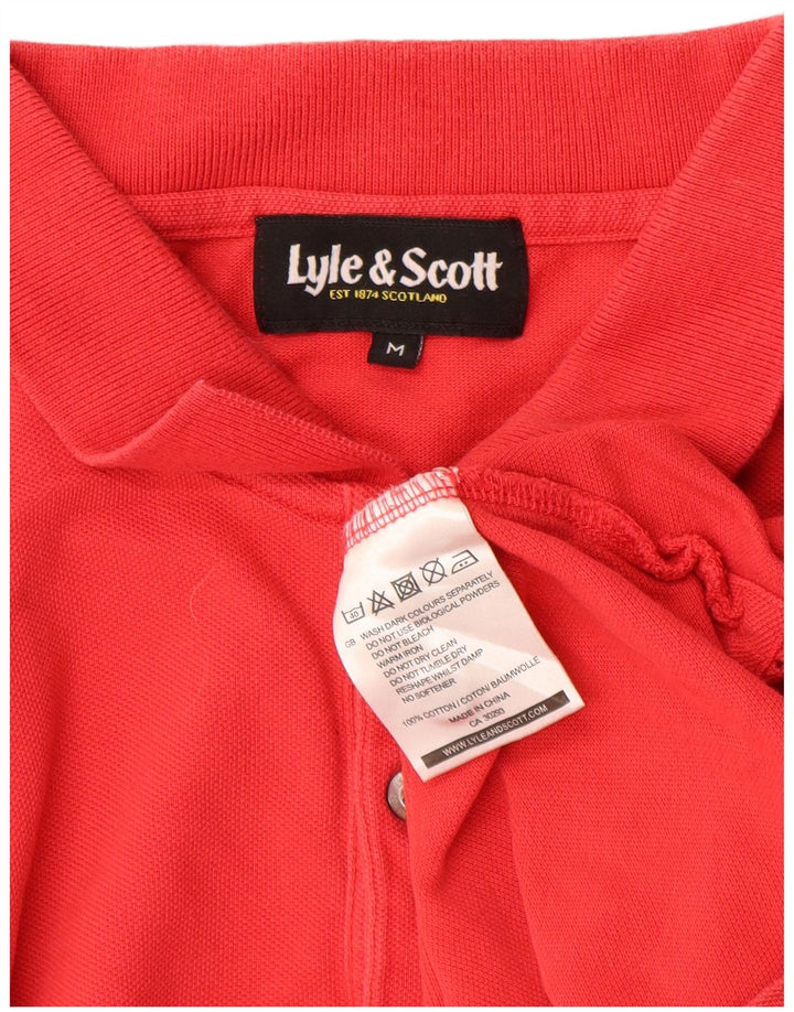 Tricou polo Lyle & Scott pentru bărbați, bumbac roșu mediu
