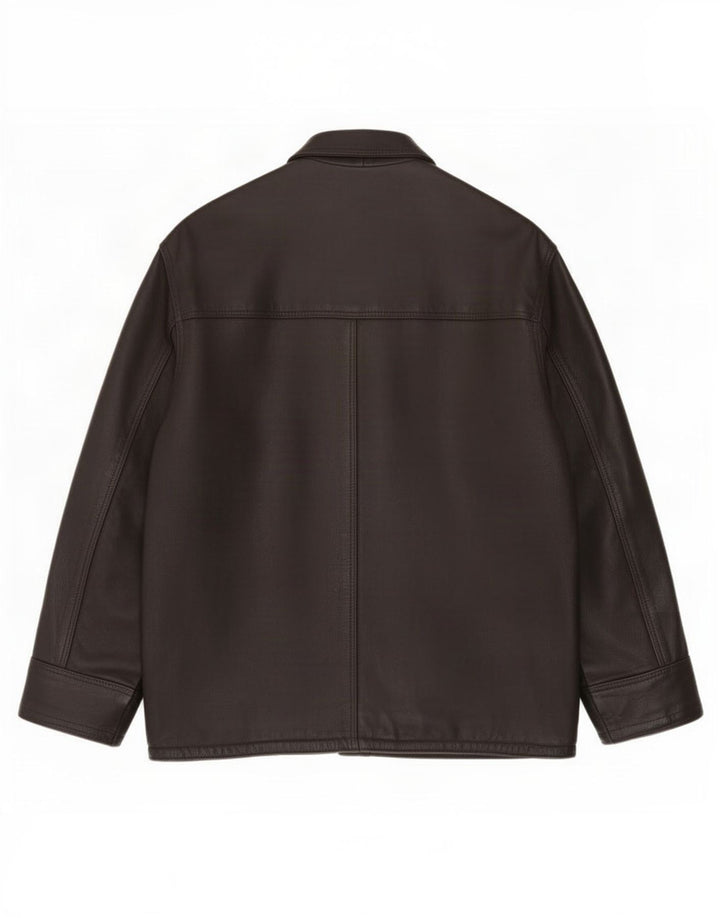 Jachetă de piele vintage pentru bărbați UK 44 2XL maro