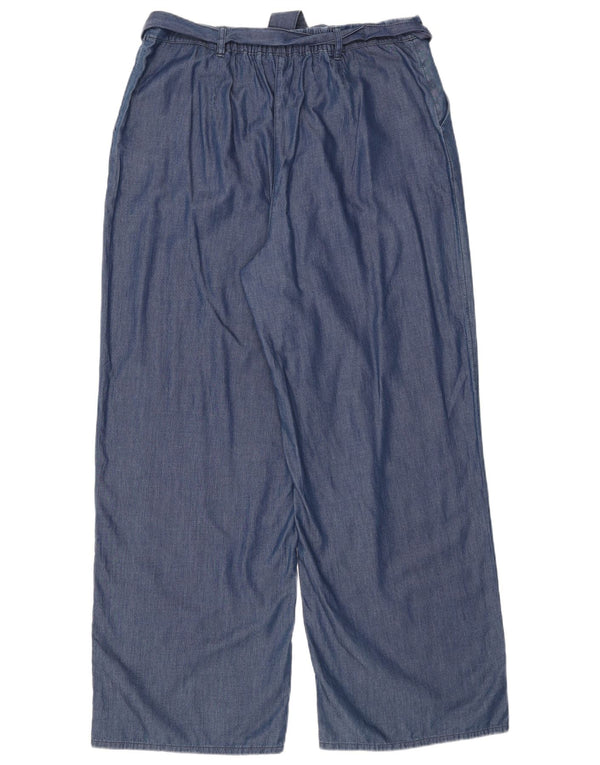 Phase Eight Pantaloni largi pentru femei cu talie înaltă UK 16 Large W36 L31 Blue