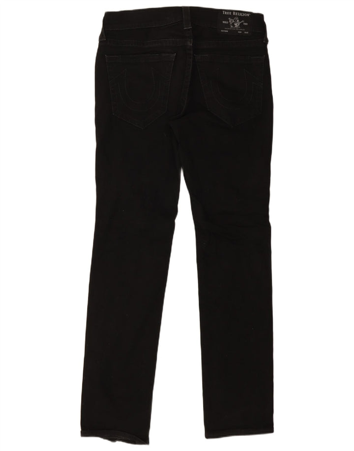 True Religion Blugi slim pentru bărbați W32 L32 bumbac negru