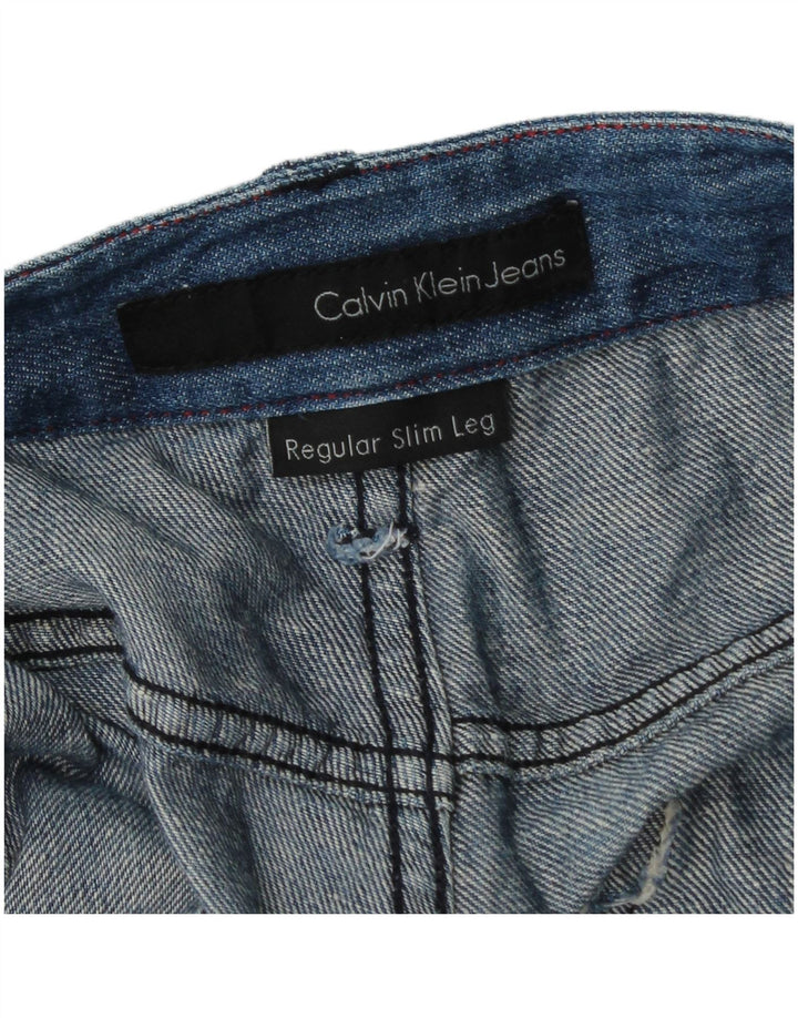 Blugi Calvin Klein Regular Slim pentru bărbați W38 L34 Albastru