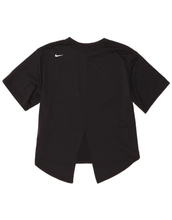 Tricou grafic supradimensionat pentru femei Nike Dri Fit Top UK 10 Small Black