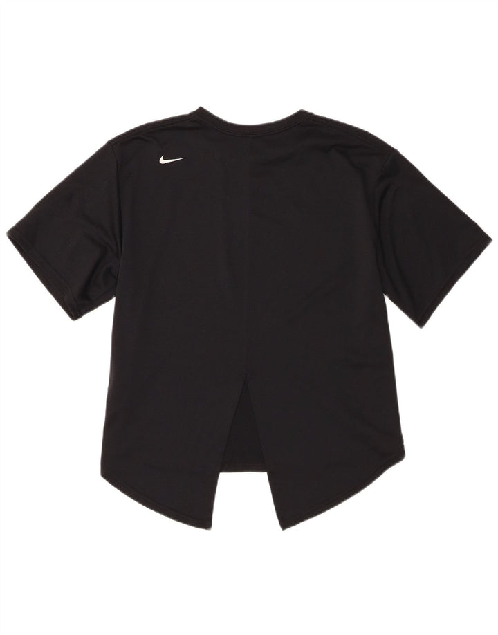 Tricou grafic supradimensionat pentru femei Nike Dri Fit Top UK 10 Small Black